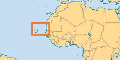 Mostra Cap Verd en el mapa del món