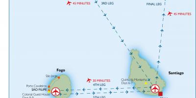 Mapa de Cape Verde aeroports