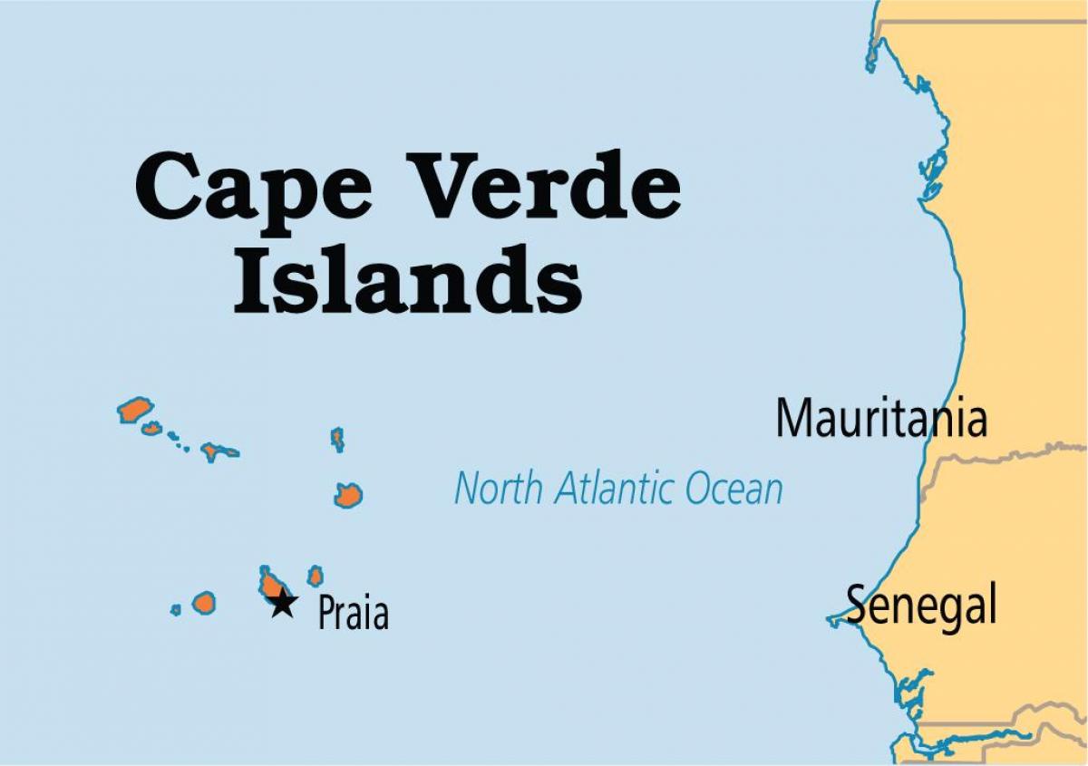 mapa de Cape Verde illes àfrica