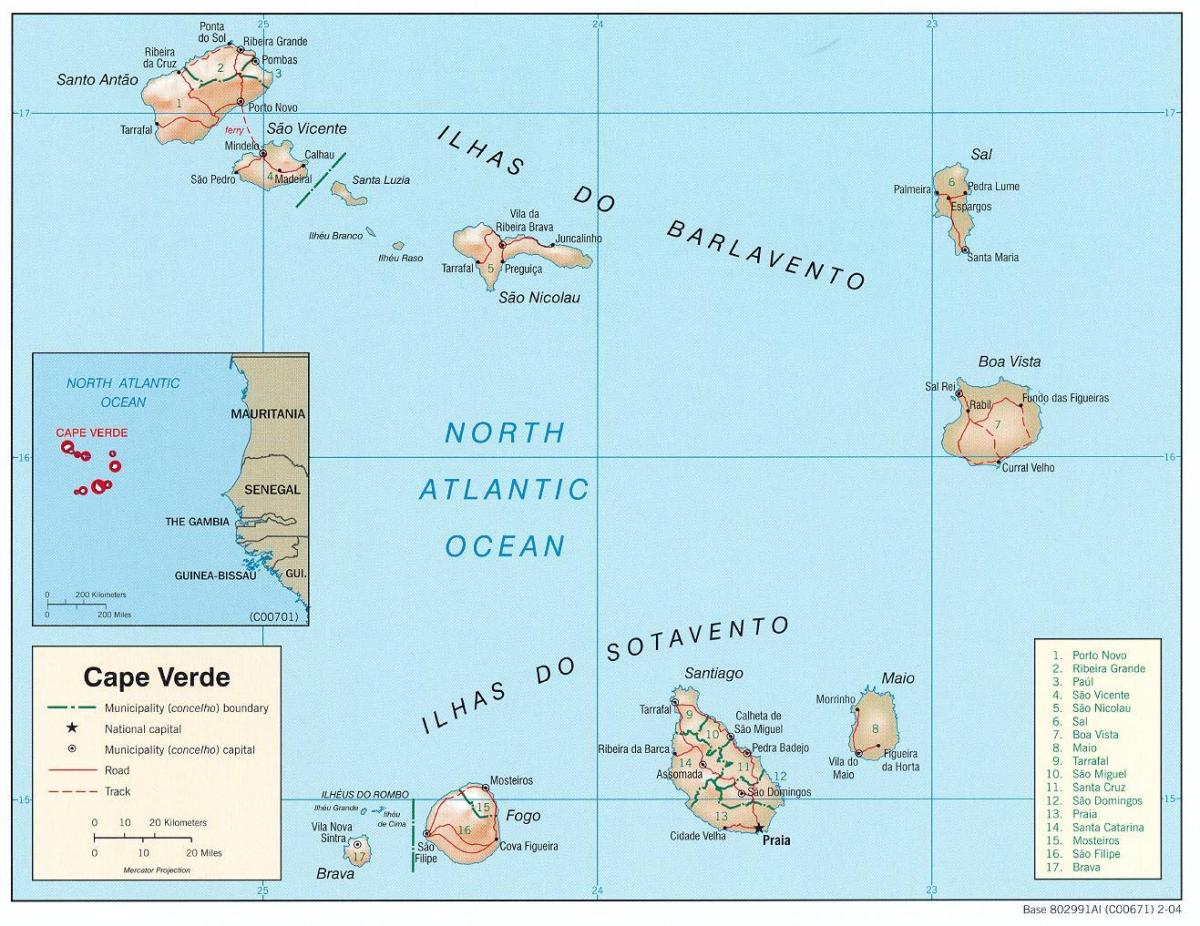 mapa de Cape Verde
