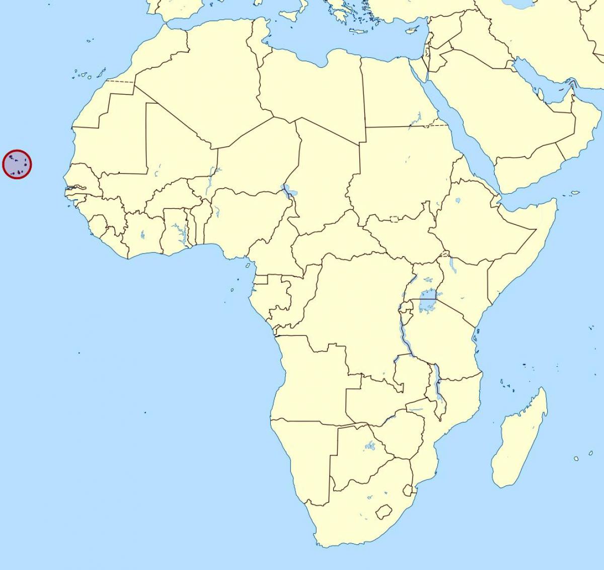mapa de Cape Verde mapa de localització