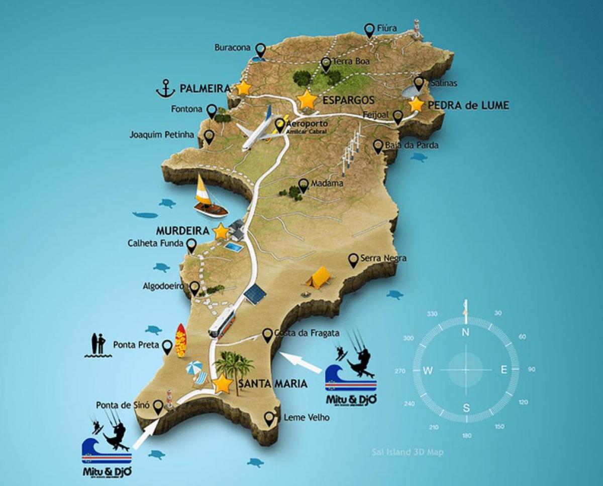 mapa de santa maria, Cap Verd