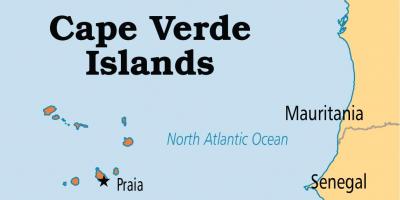 Mapa de Cape Verde illes àfrica