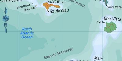 Cap Verd, illes mapa de localització